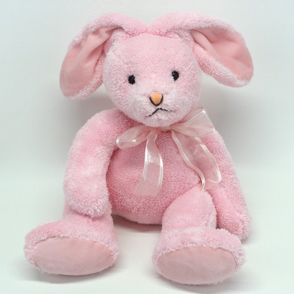 Target Pink Bunny Rabbit Zero Twist Terry Cloth 12 Inch Stuffed Animal 48613 VTG